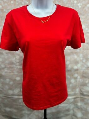 Classic Red Women's Crewneck Tee 100% cotton